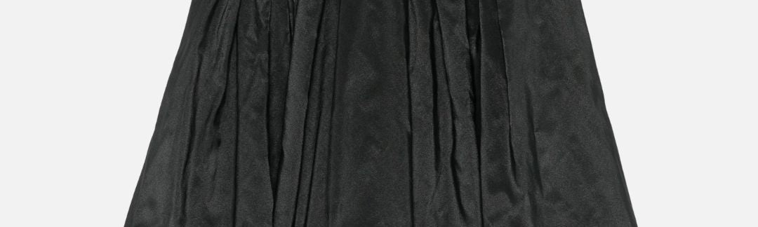 Elisabetta Franchi Bambina Gonna Midi In Taffetà con Applicazione Logo In Strass EFGO2380TF004.N000