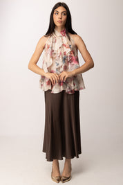 Khloe Femme Gonna Midi Satinata CBGO0454 CACAO