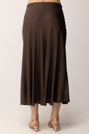 Khloe Femme Gonna Midi Satinata CBGO0454 CACAO
