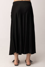 Khloe Femme Gonna Midi Satinata CBGO0454 NERO