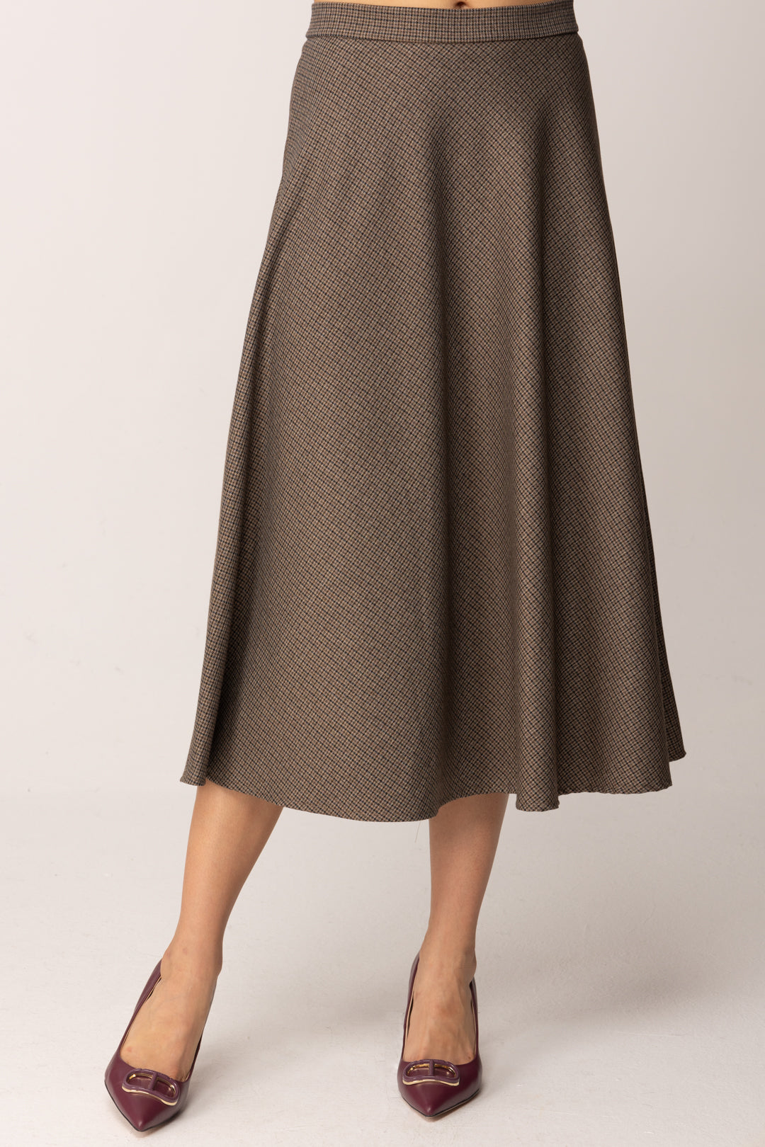 Khloe Femme Gonna Midi Svasata a Micro-motivo MORO