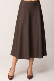 Khloe Femme Gonna Midi Svasata a Micro-motivo VINO