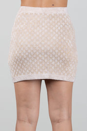 Elisabetta Franchi Bambina Gonna Mini In Tessuto Jacquard con Bottoni EFGO221CFL149.D747