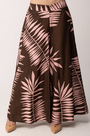 Khloe Femme Gonna Pantalone Tropicale a Ruota CBPA5860 CACAO