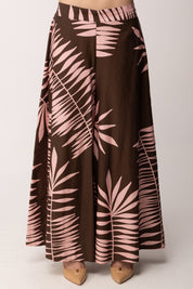 Khloe Femme Gonna Pantalone Tropicale a Ruota CBPA5860 CACAO