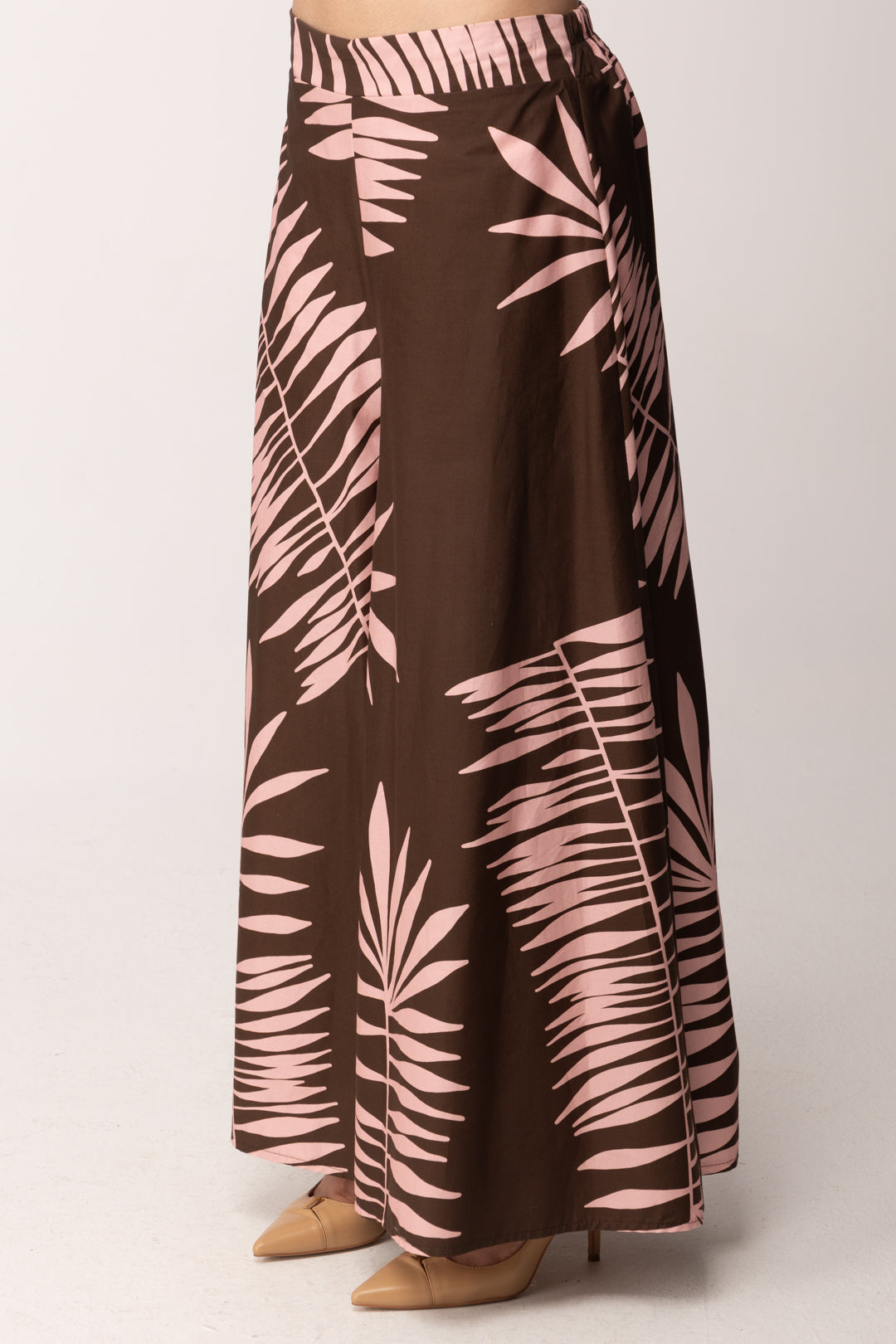 Khloe Femme Gonna Pantalone Tropicale a Ruota CBPA5860 CACAO