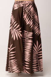 Khloe Femme Gonna Pantalone Tropicale a Ruota CBPA5860 CACAO