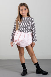 Elisabetta Franchi Bambina Gonna Plissettata con Fondo a Palloncino EFGO2390TF004.C070