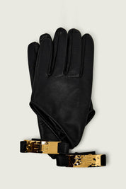 Elisabetta Franchi Guanti In Pelle con Braccialetto GU13R62E2 NERO