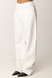 Pinko Jeans a Gamba Larga 103180 A2HD BIANCO SETA