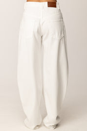 Pinko Jeans a Gamba Larga 103180 A2HD BIANCO SETA