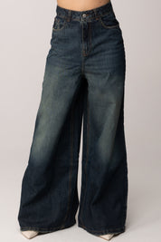 Meme Road Jeans a Palazzo MRK633 DENIM