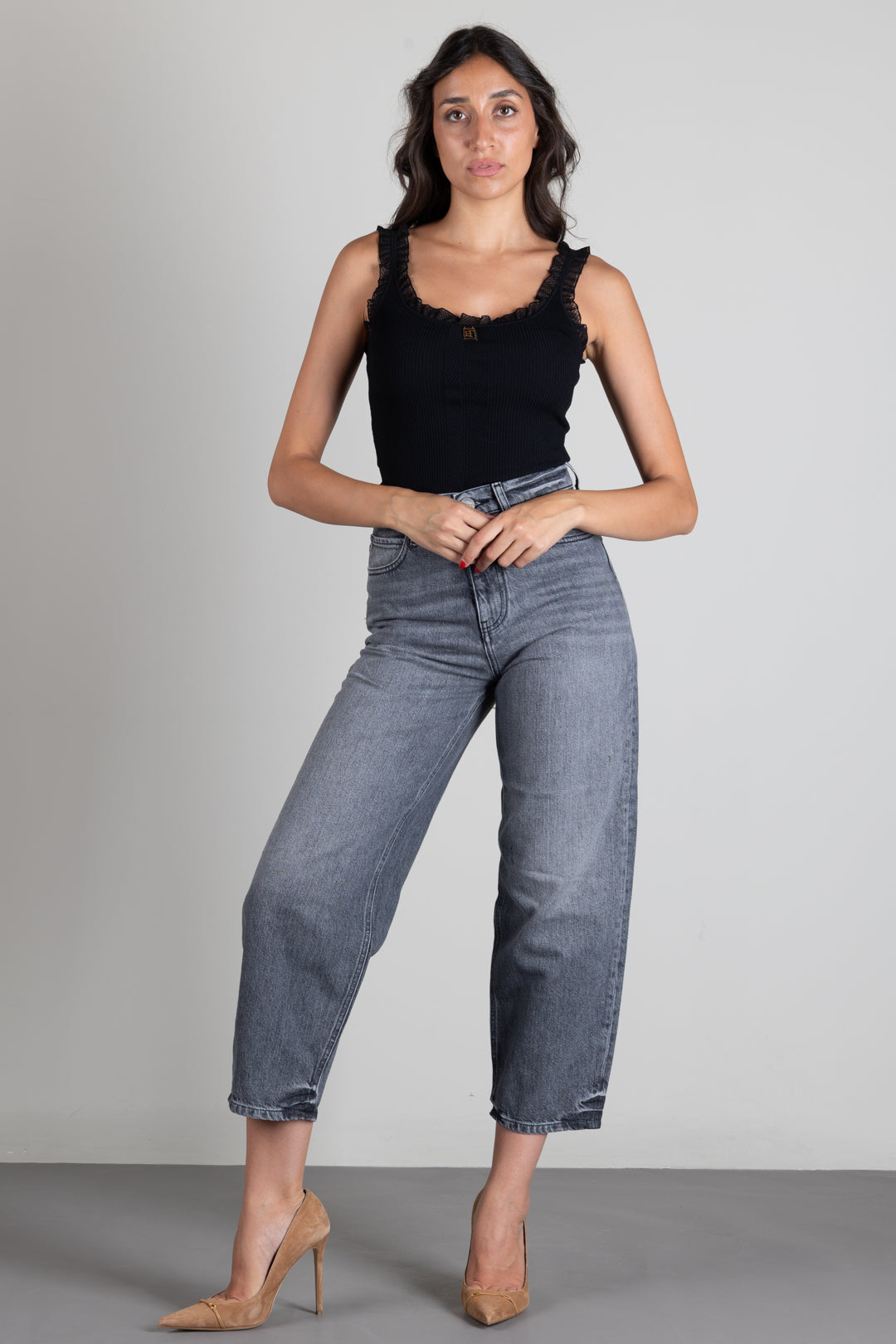 Pinko Jeans Balloon Fit con Gamba a Palloncino 103857 A2RY PJ9