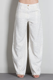 Elisabetta Franchi Jeans Balloon In Denim Full Strass PJ16D66E2 BURRO