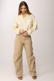 Patrizia Pepe Jeans Balloon Relaxed Fit 8P0791 D135 FADE SAND WASH