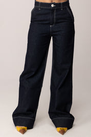 Elisabetta Franchi Bambina Jeans con Impunture a Contrasto e Logo Sul Retro EFPA3090DF011.4040