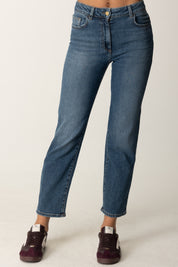 Elisabetta Franchi Jeans con Logo Embossed PJ07N56E2 LIGHT BLUE