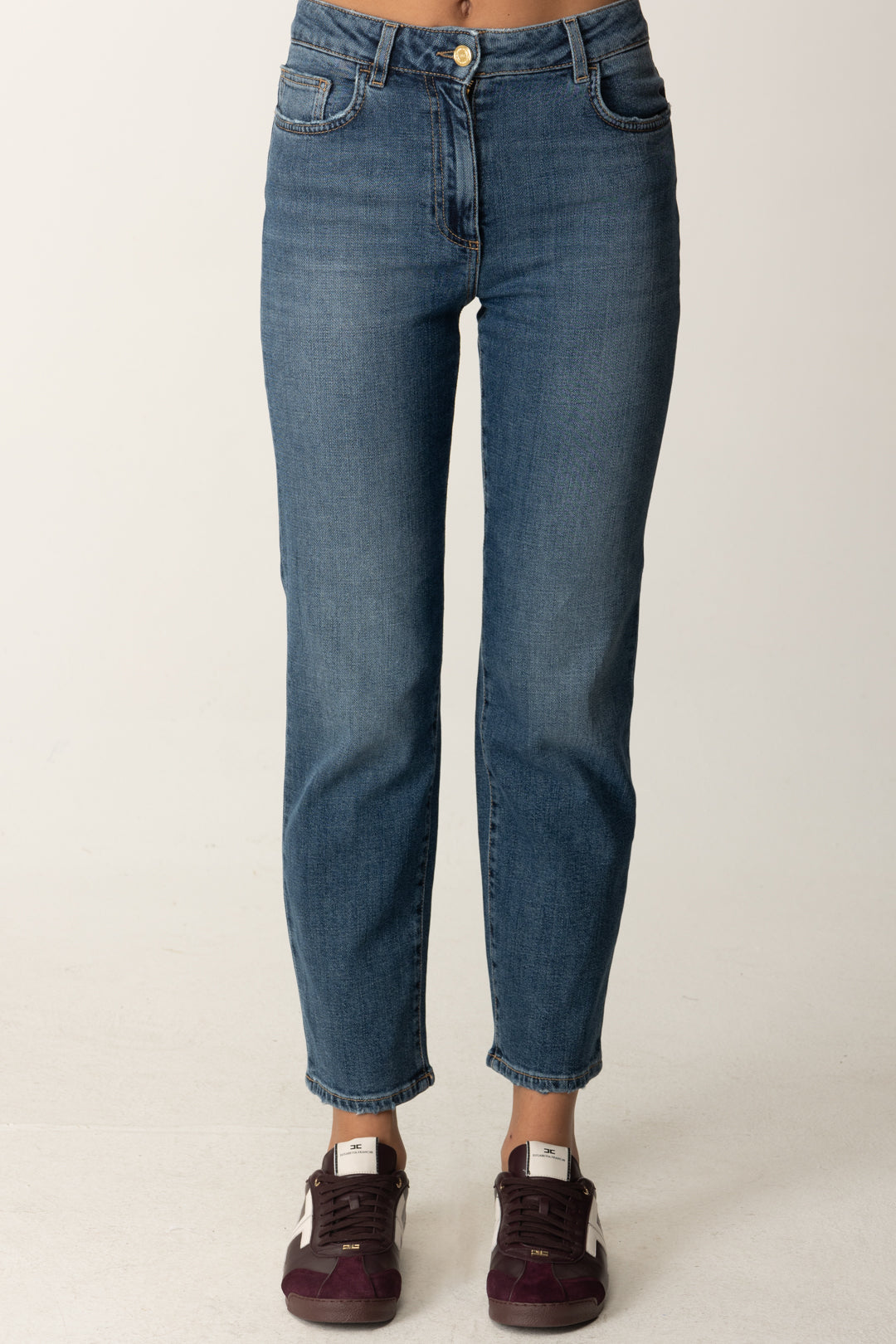 Jeans with Embossed Logo - Main Image