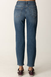 Elisabetta Franchi Jeans con Logo Embossed PJ07N56E2 LIGHT BLUE