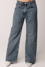 Patrizia Pepe Jeans con Logo Fly Ricamato Sul Retro 8P0818 D108 NEW WARM BLUE WASH