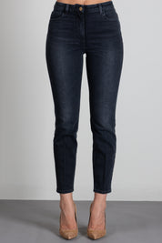 Elisabetta Franchi Jeans Delavé con Logo PJ11I66E2 VINTAGE BLACK
