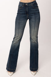 Patrizia Pepe Jeans Flare Aderenti a Vita Alta 8P0787 D140 DIRTY BLUE WASH