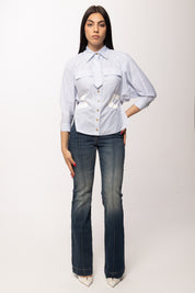 Patrizia Pepe Jeans Flare Aderenti a Vita Alta 8P0787 D140 DIRTY BLUE WASH