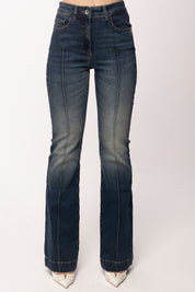 Patrizia Pepe Jeans Flare Aderenti a Vita Alta 8P0787 D140 DIRTY BLUE WASH