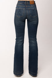Patrizia Pepe Jeans Flare Aderenti a Vita Alta 8P0787 D140 DIRTY BLUE WASH