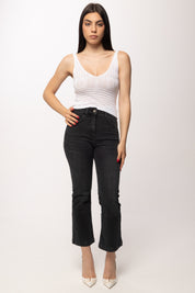 Patrizia Pepe Jeans Flare Cropped a Vita Alta 8P0819 D140 BLACK WASH
