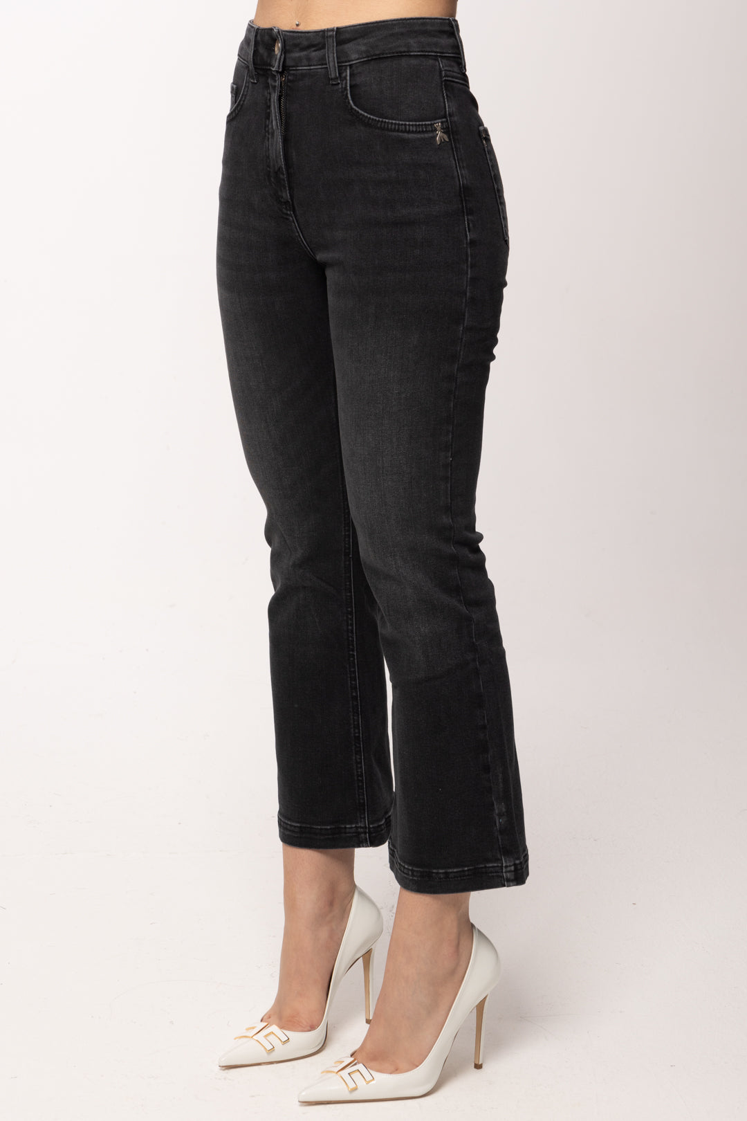 Patrizia Pepe Jeans Flare Cropped a Vita Alta 8P0819 D140 BLACK WASH