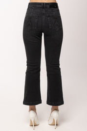 Patrizia Pepe Jeans Flare Cropped a Vita Alta 8P0819 D140 BLACK WASH