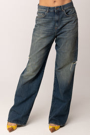 Aniye By Jeans Frida Effetto Used con Tagli 185452 DEEP BLU :PE26