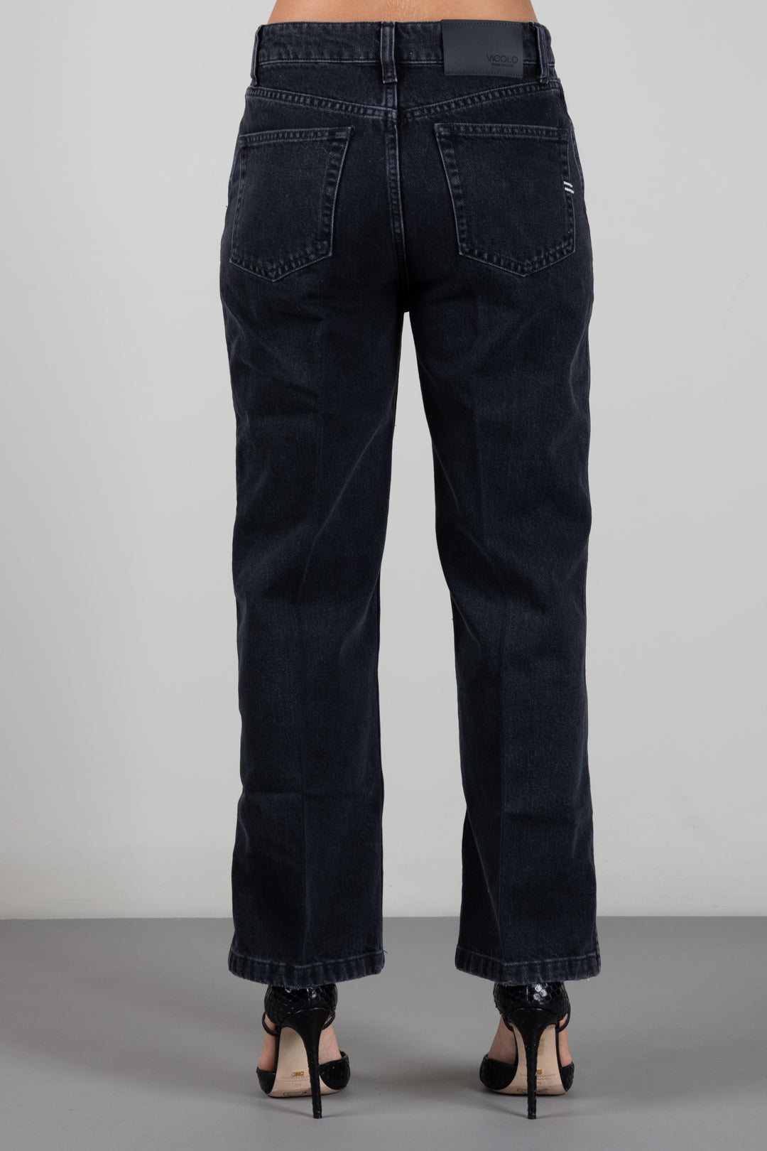 Vicolo Jeans Icon Kate Boyfriend a Vita Alta DAC5017 NERO