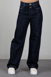 Elisabetta Franchi Bambina Jeans In Denim Scuro con Logo EFPA322CDF011.4040