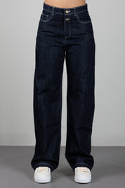 Elisabetta Franchi Bambina Jeans In Denim Scuro con Logo EFPA322CDF011.4040