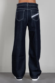 Elisabetta Franchi Bambina Jeans In Denim Scuro con Logo EFPA322CDF011.4040