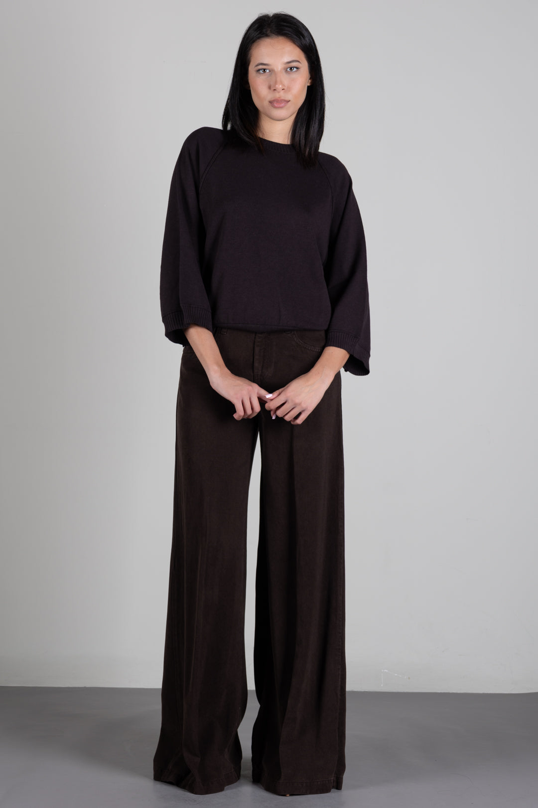 Vicolo Jeans In Lyocell a Vita Alta DAC5059 FONDENTE