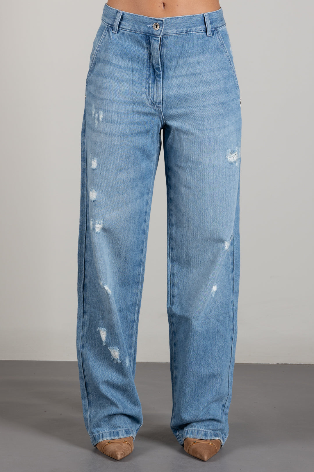Patrizia Pepe Jeans In Tencel Denim a Vita Bassa 8P0086 D108 LIGHT BLUE WASH