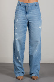 Patrizia Pepe Jeans In Tencel Denim a Vita Bassa 8P0086 D108 LIGHT BLUE WASH