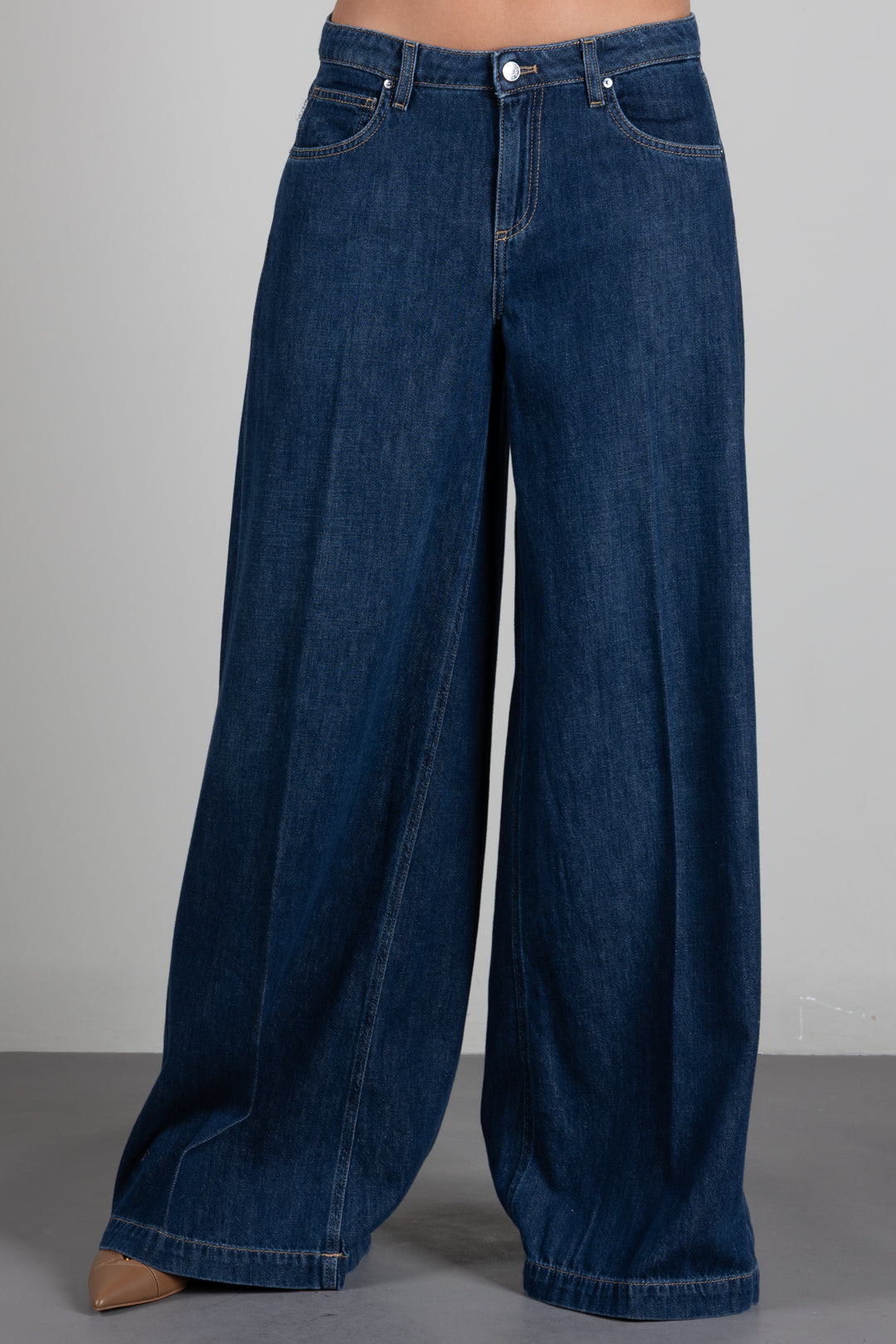 Vicolo Jeans Madison a Palazzo In Denim DAC5074 DENIM