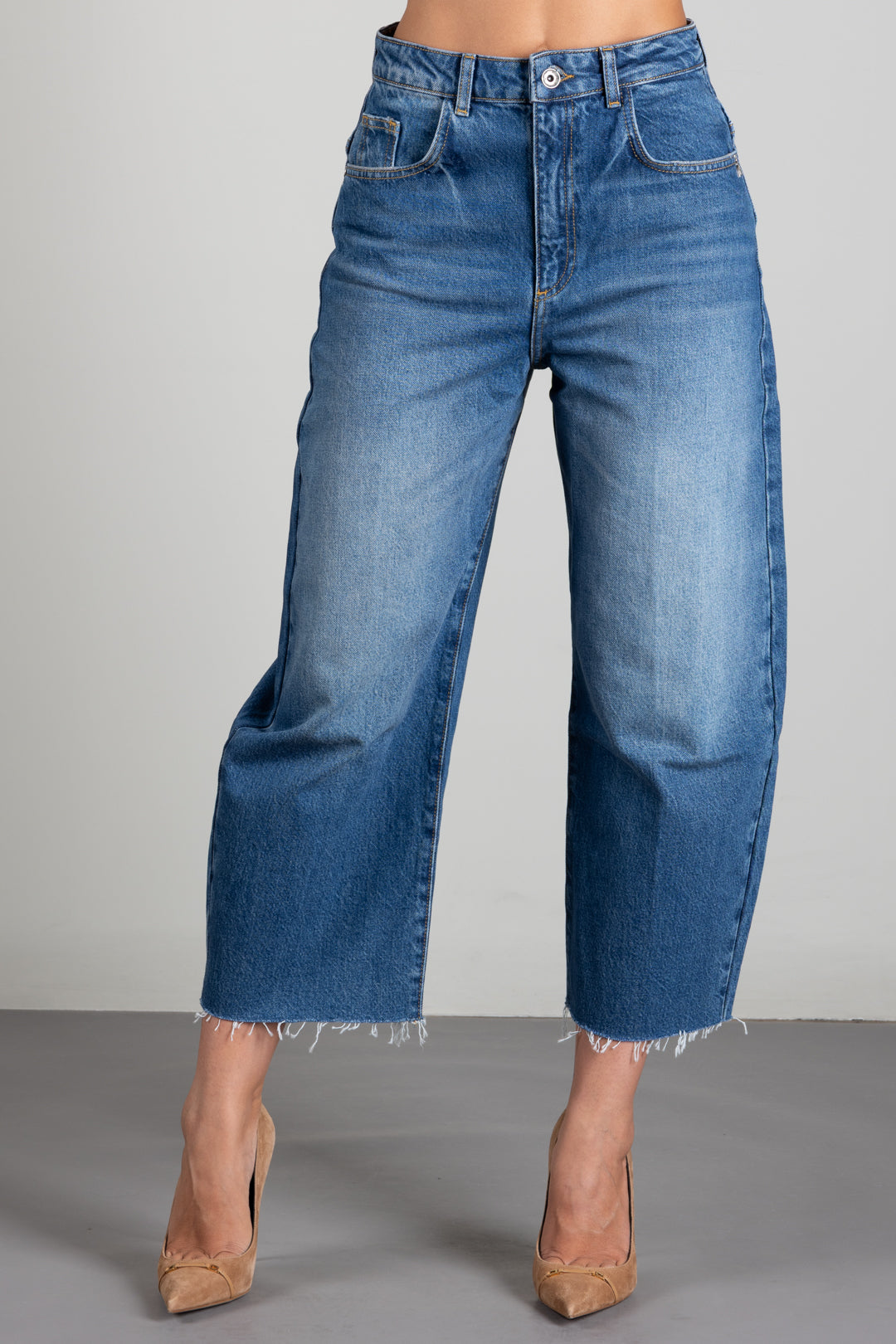 Patrizia Pepe Jeans Straight Fit a Vita Alta 8P0349 D1WZB MEDIUM WASH
