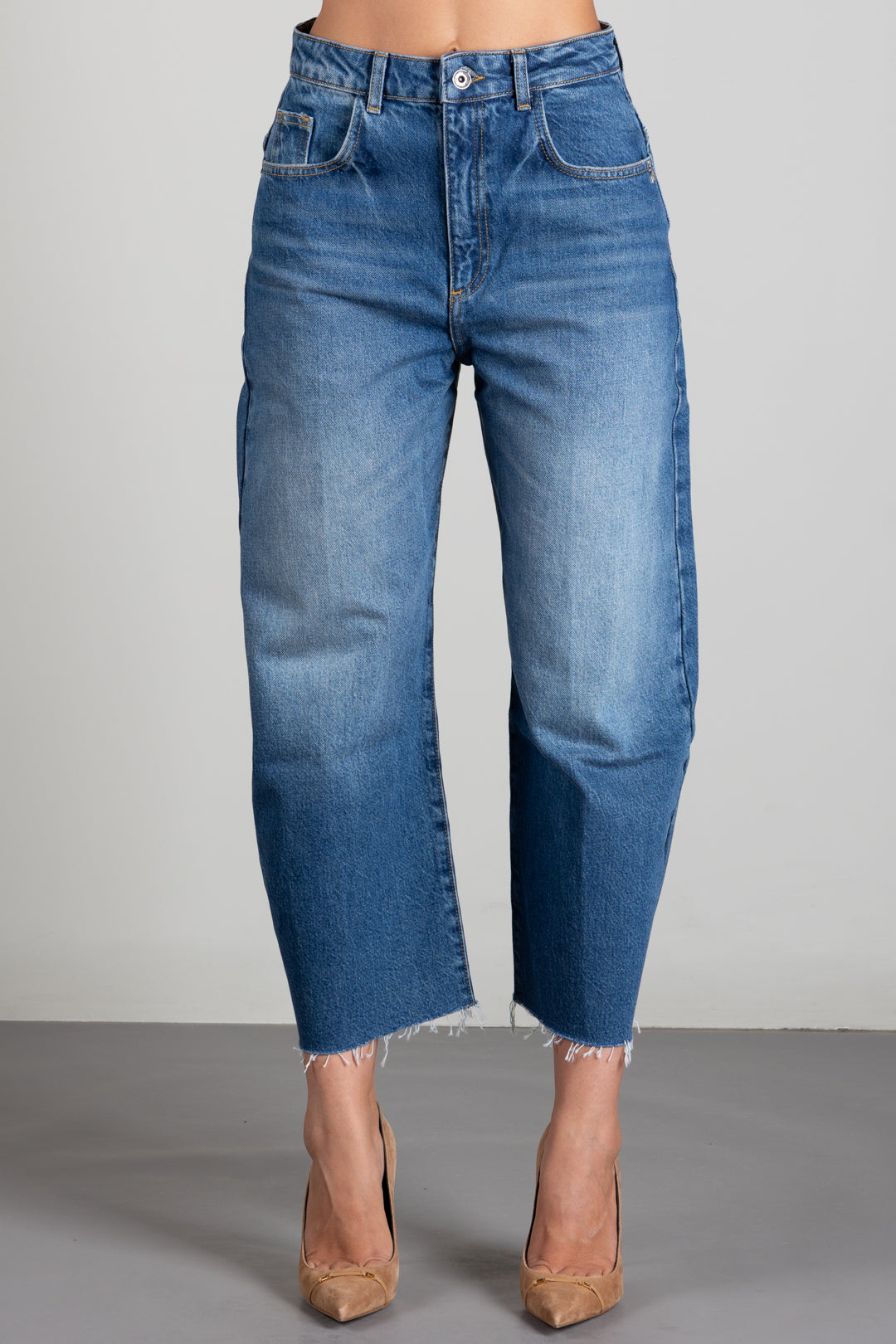 Patrizia Pepe Jeans Straight Fit a Vita Alta 8P0349 D1WZB MEDIUM WASH