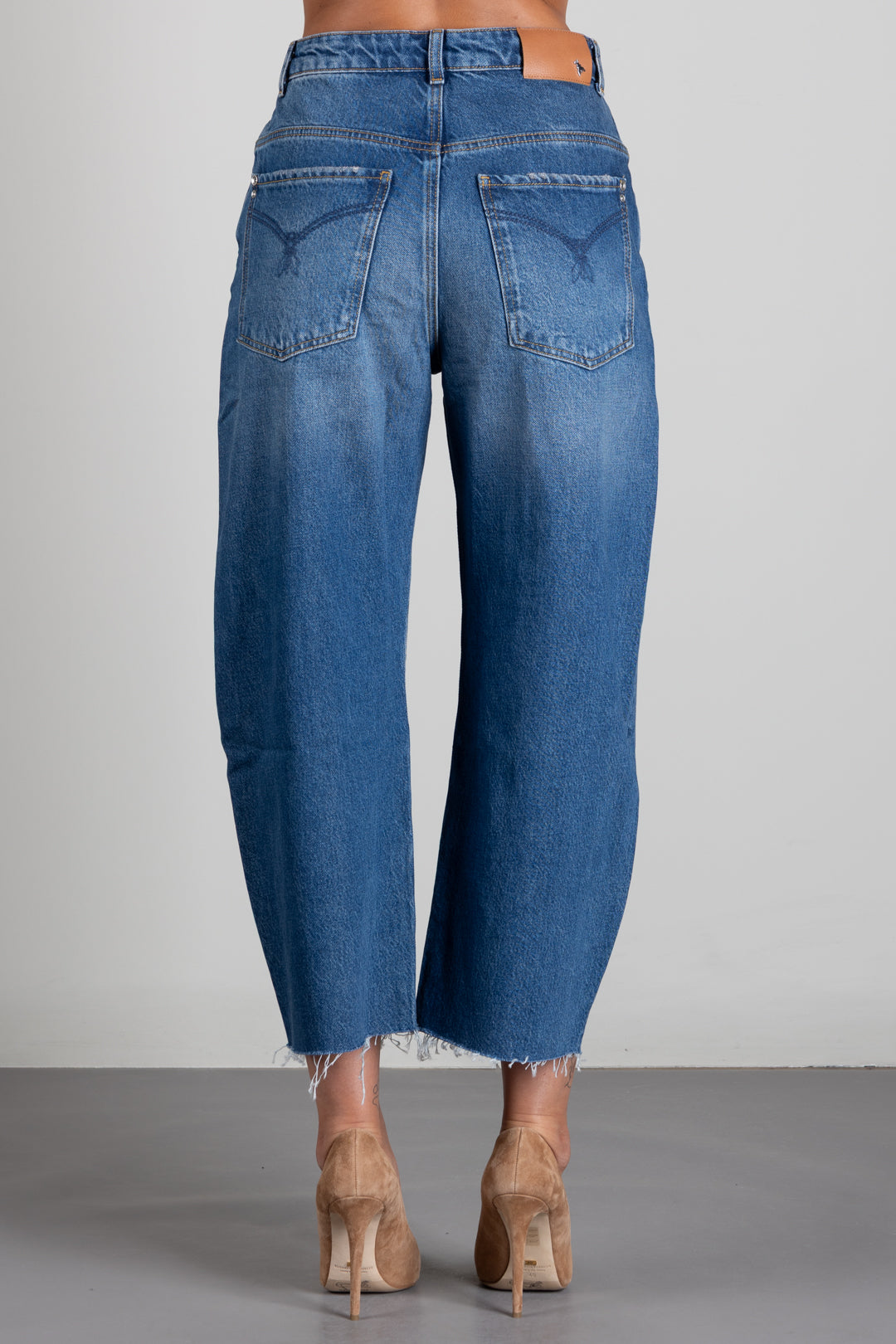 Patrizia Pepe Jeans Straight Fit a Vita Alta 8P0349 D1WZB MEDIUM WASH