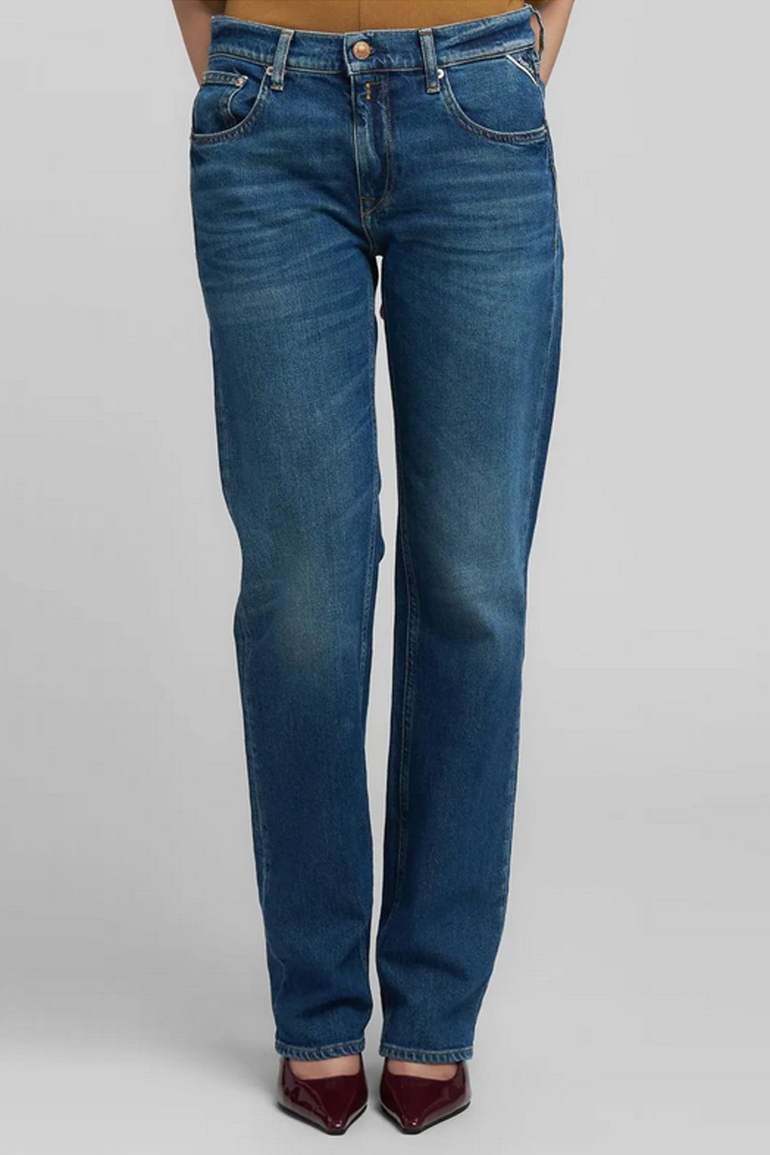Replay Jeans Straight Fit In Denim Riciclato WA533 .000.795 949 DARK BLUE