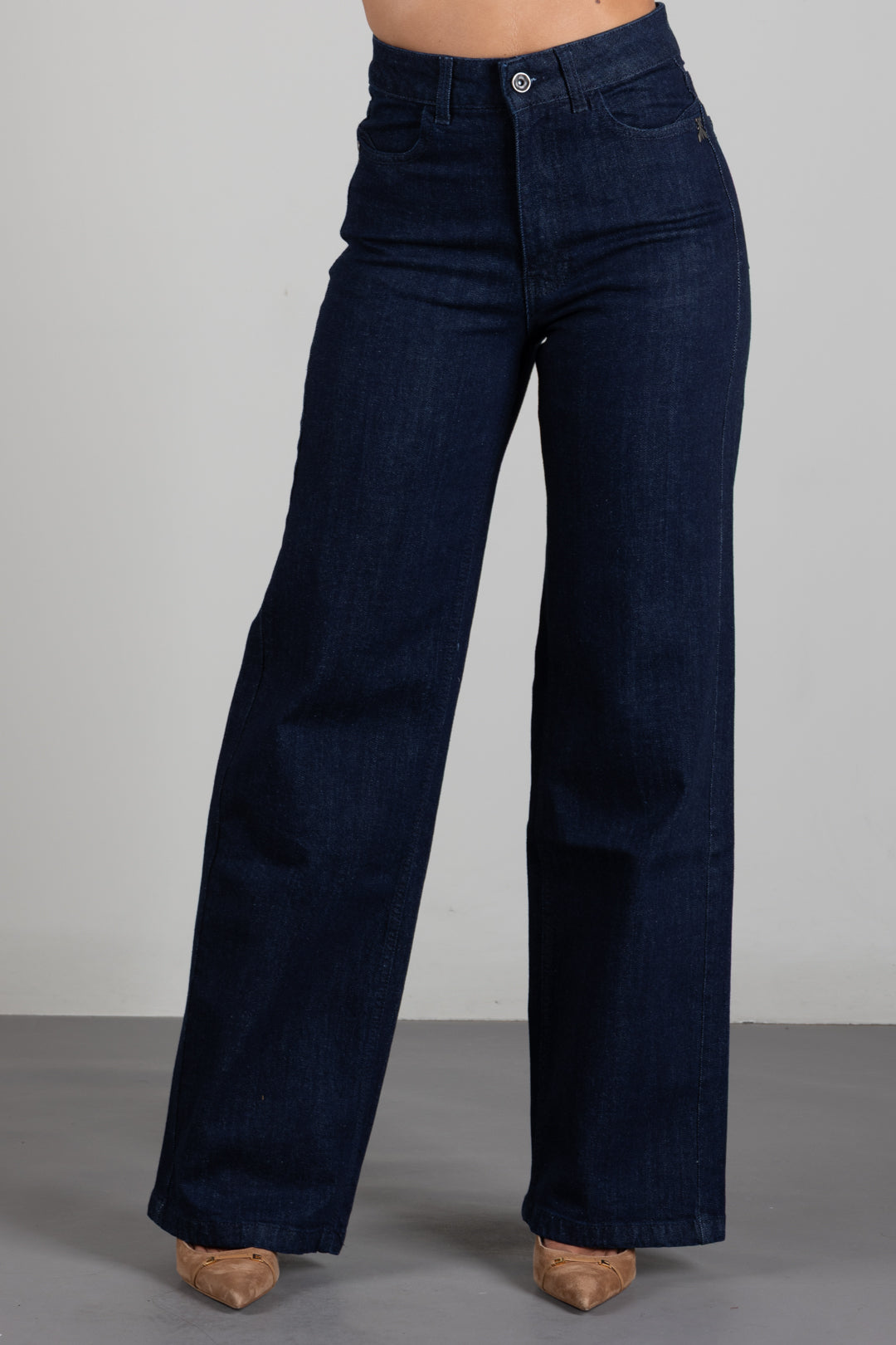 Patrizia Pepe Jeans Straight Fit In Denim Stretch 8P0543 D113 BLUE RINSE WASH