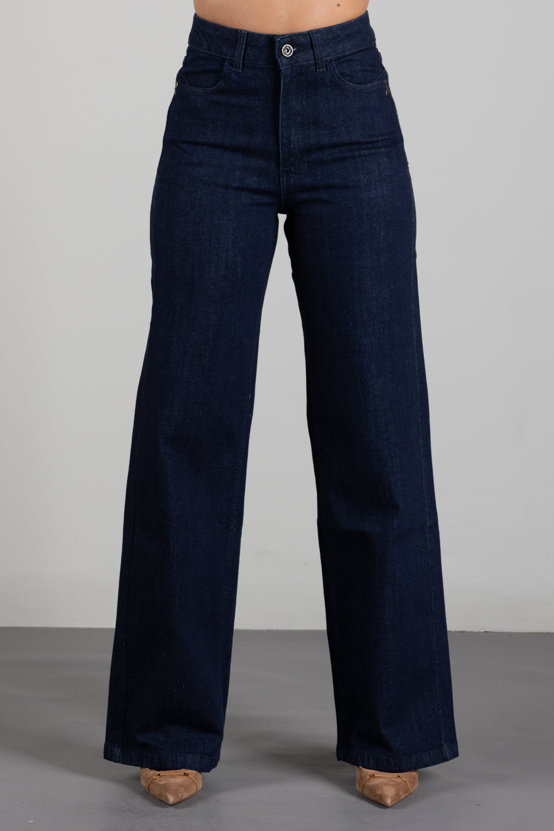 Patrizia Pepe Jeans Straight Fit In Denim Stretch 8P0543 D113 BLUE RINSE WASH