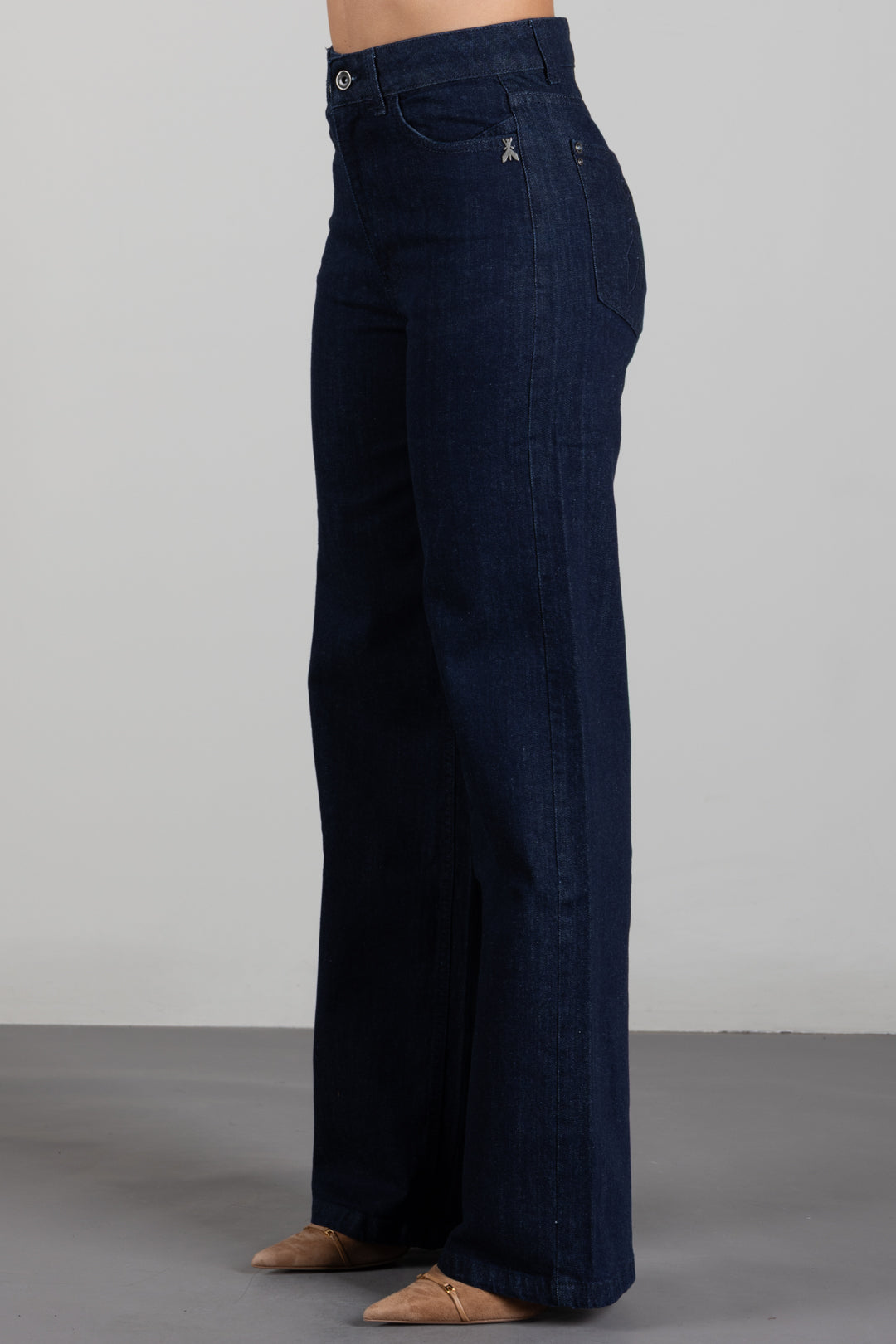 Patrizia Pepe Jeans Straight Fit In Denim Stretch 8P0543 D113 BLUE RINSE WASH