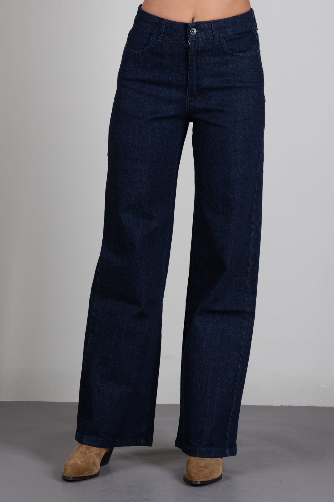 Patrizia Pepe Jeans Straight Fit In Denim Stretch 8P0543 D113 BLUE RINSE WASH