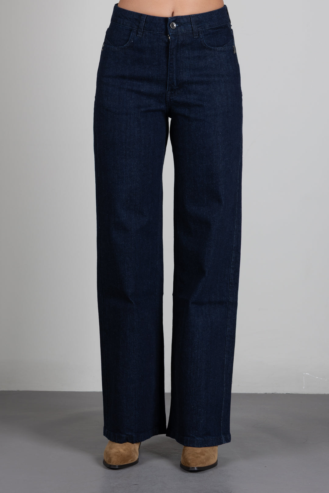 Patrizia Pepe Jeans Straight Fit In Denim Stretch 8P0543 D113 BLUE RINSE WASH